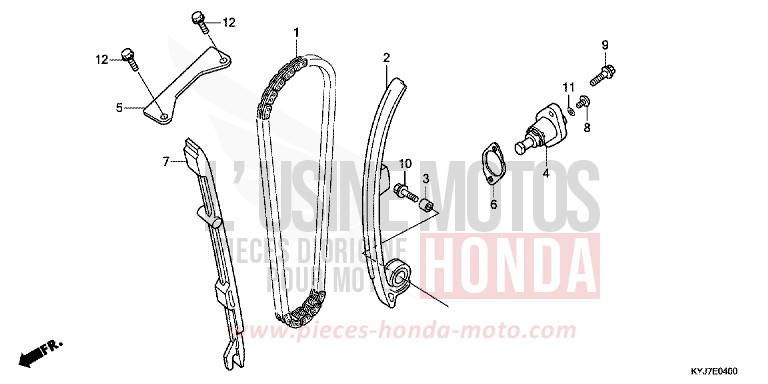 CAM CHAIN/TENSIONER for CBR250R ABS NITRIC ORANGE (YR271) from 2013